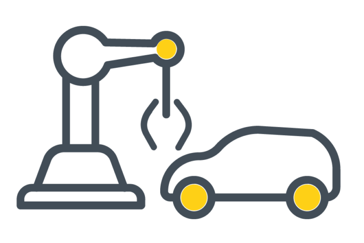 Grafik, die die Automobilindustrie symbolisiert