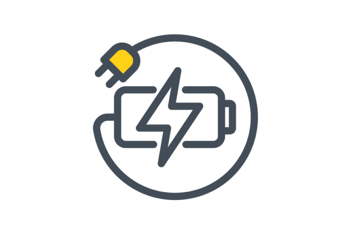 Grafik, die e-Mobilität- und Energiespeicher-Industrie symbolisiert