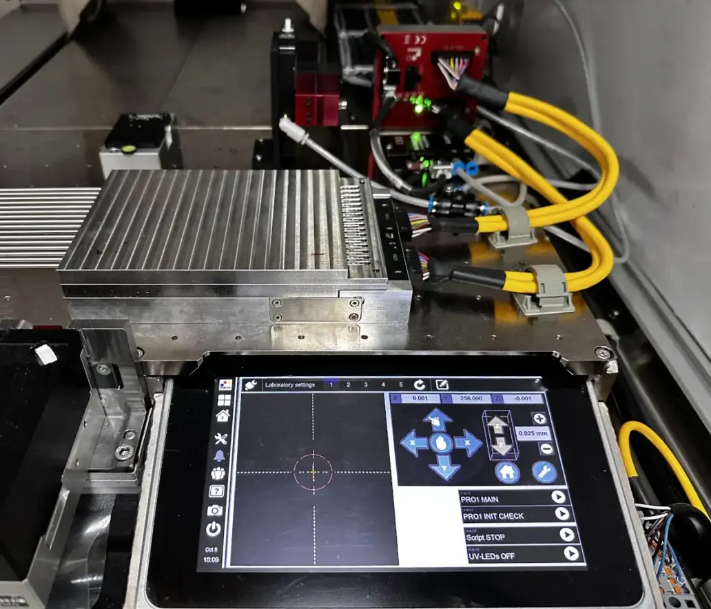 HMI zur manuellen Bedienung und Prozessanpassung des marc0.